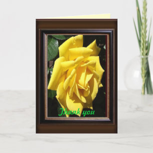 Yellow rose Texas Thank you Dankeskarte