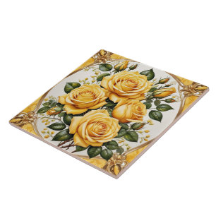 Yellow Rose Trendy Beautiful Kollektion Fliese