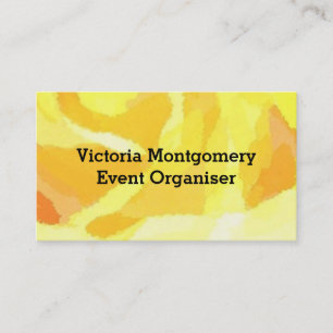 Yellow Rose Watercolor Business Card Visitenkarte