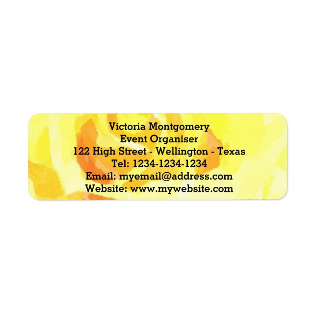 Yellow Rose Watercolor Labels (Vorne)