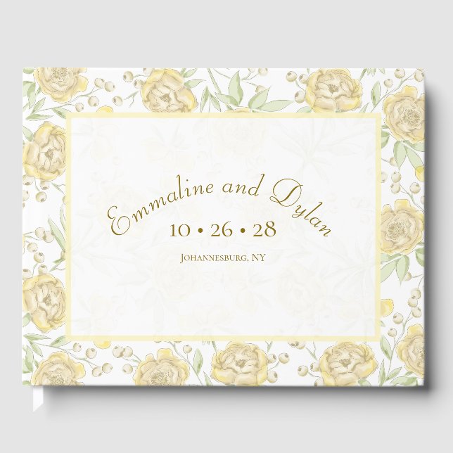 Yellow Rose Wedding Gästebuch (Vorderseite)