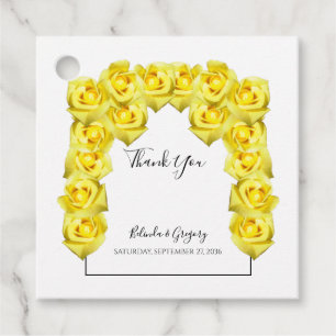 Yellow Roses Hochzeitsgeschenk Geschenkanhänger