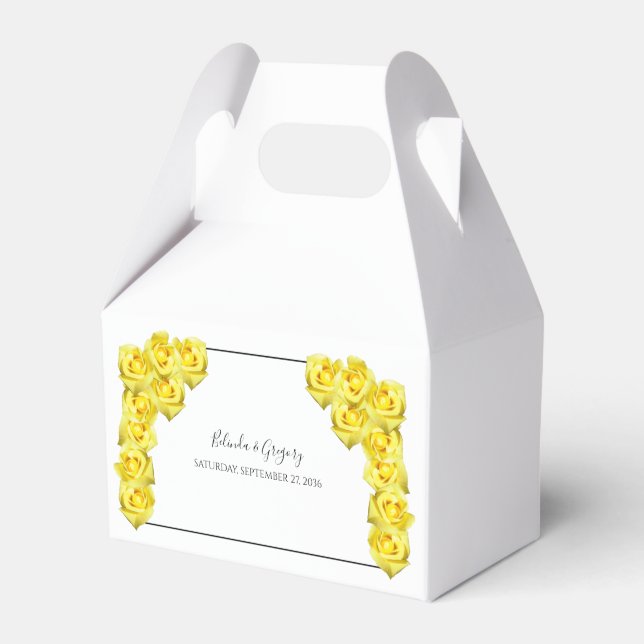 Yellow Roses Wedding Geschenkschachtel (Vorderseite)