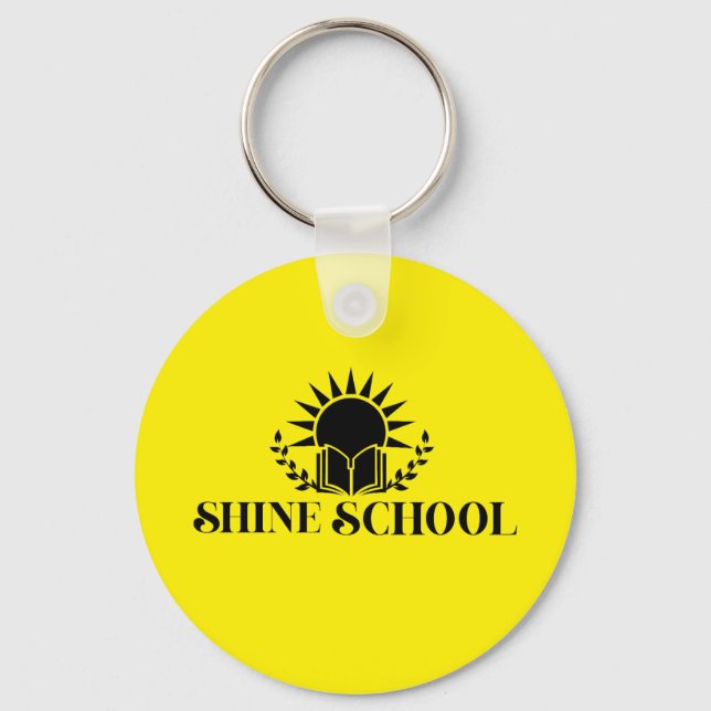 yellow round keychain schlüsselanhänger (Vorderseite)