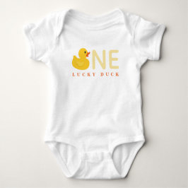 Yellow Rubber Duck Baby Bodysuit - One Lucky Duck Baby Strampler
