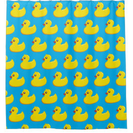 yellow rubber duck pattern  duschvorhang