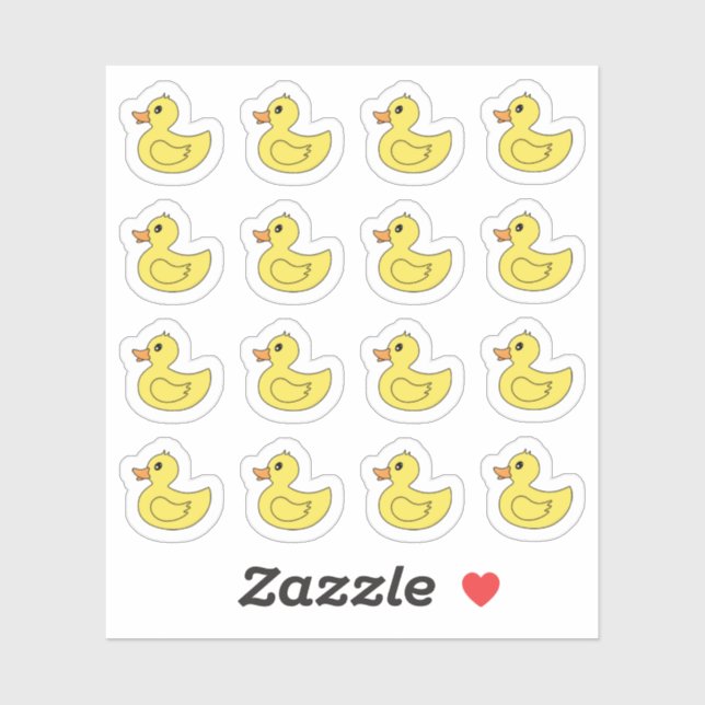 Yellow Rubber Ducks Bath Time Planer Kalender Aufkleber (Blatt)