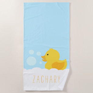 Yellow Rubber Ducky Strandtuch