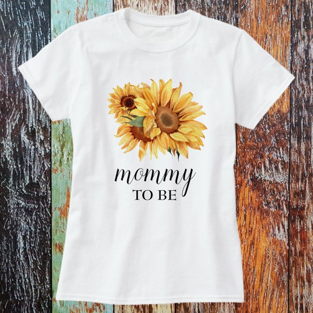 Yellow Rustic Sunflower Baby Dusche T-Shirt (Von Creator hochgeladen)