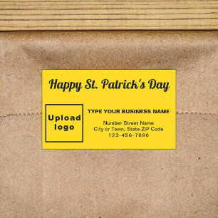 Yellow Saint Patrick Business Rectangle Aufkleber