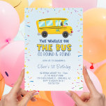 Yellow School Bus 1. Geburtstag Einladung<br><div class="desc">Erstellen Sie Ihre eigene Party Einladung zum 1. Geburtstag! Personalisieren Sie dieses Design mit Ihrem eigenen Text. Sie können dieses Design weiter anpassen,  indem Sie den Link "Weitere Anpassung" auswählen,  falls gewünscht.</div>