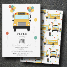 Yellow School Bus Kids Birthday Party