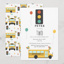 Yellow School Bus Kids Birthday Party
