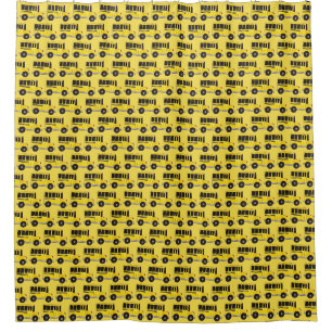 Yellow School Bus Print Bus Fahrer Lehrer Duschvorhang
