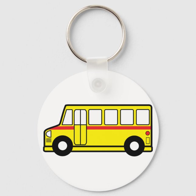 Yellow School Bus Schlüsselanhänger (Vorderseite)