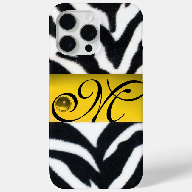YELLOW SCHWARZ-WEISS ZEBRA FUR MONOGRAM, Topaz title_seo2 (Rückseite)