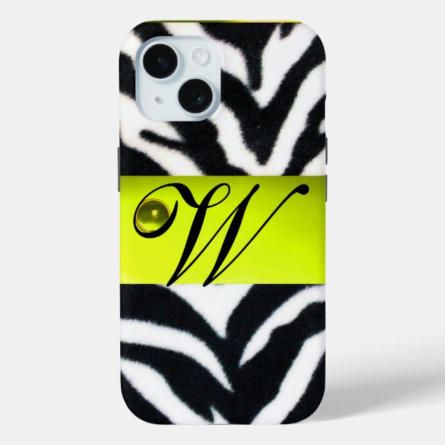 YELLOW SCHWARZ-WEISS ZEBRA FUR MONOGRAM, Topaz title_seo2 (Rückseite)