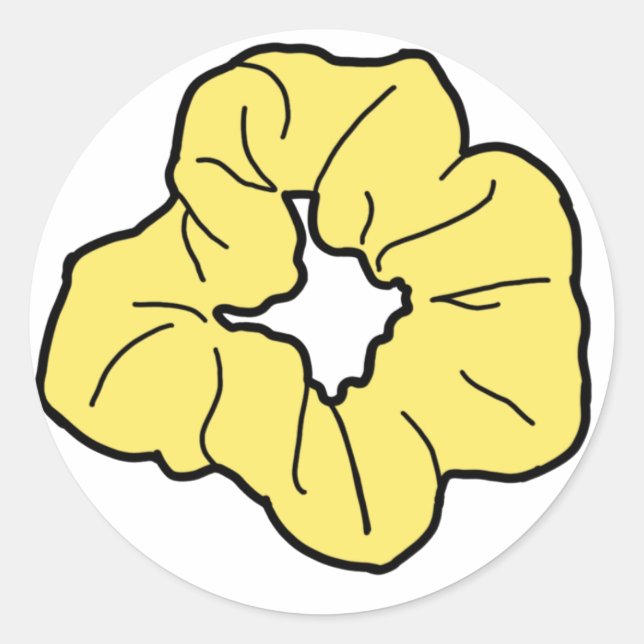 Yellow Scrunchie Sticker (Vorderseite)