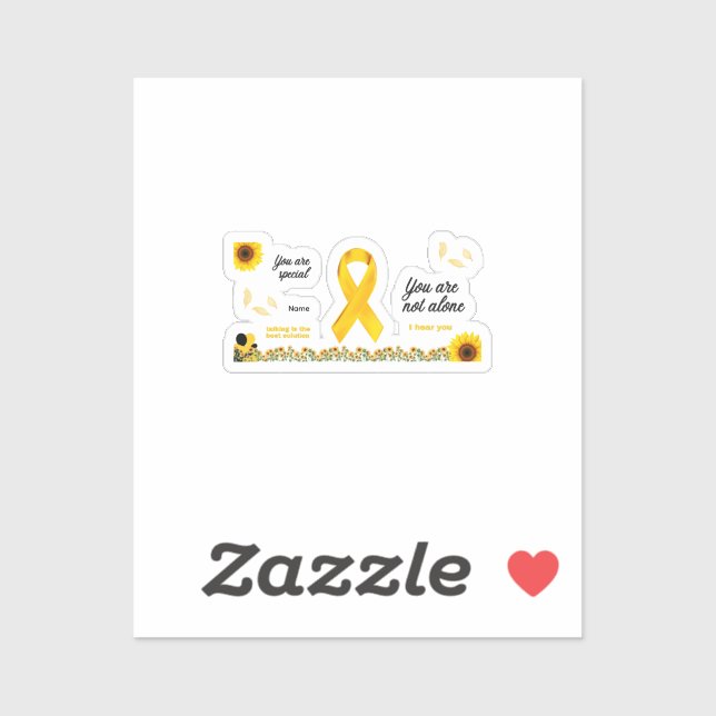 Yellow September Awareness-Aufkleber Aufkleber (Blatt)