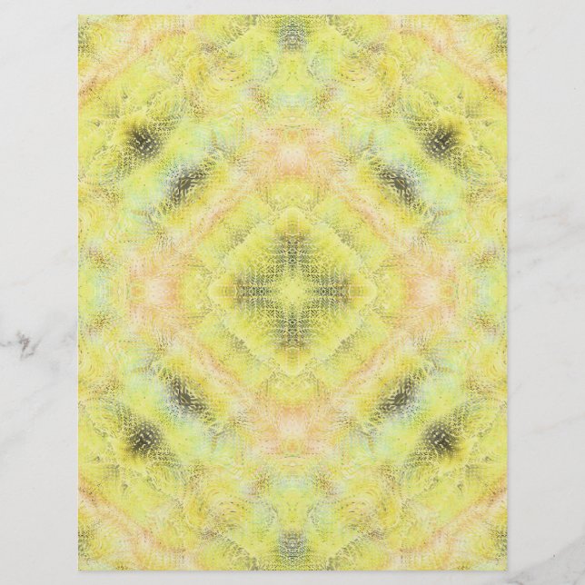 Yellow Serene Gardens Bulk Scrapbook Paper Pages Flyer (Vorne)