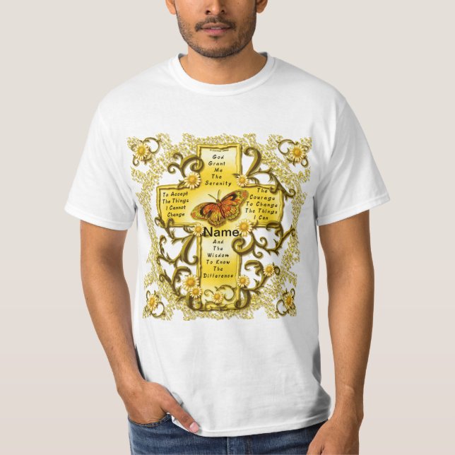 Yellow Serenity Cross  T-Shirt (Vorderseite)