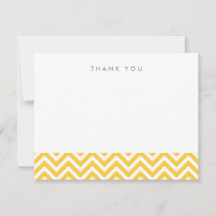 Yellow Simple Chevron Merci Cartes de notes