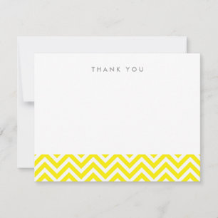 Yellow Simple Chevron Merci Cartes de notes