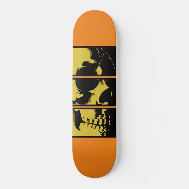 Yellow Skull Skateboard (Vorderseite)