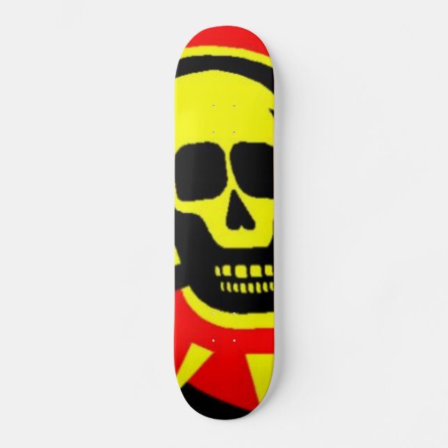 Yellow Skull Skateboard (Vorderseite)