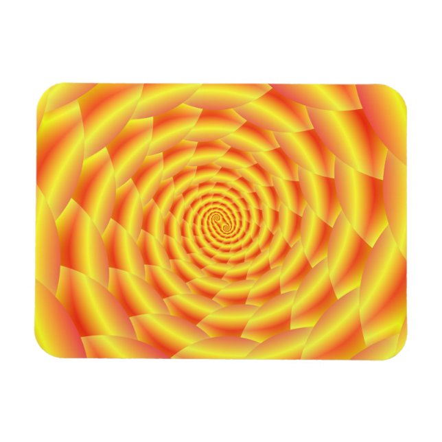 Yellow Snakeskin Spiral Magnet (Horizontal)