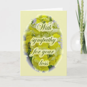 Yellow Snapdragon Sympathy Card Karte