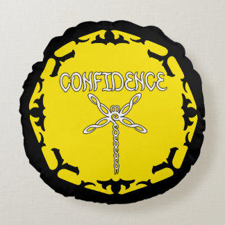 Yellow Solar Plexus Chakra Dragonfly Rundes Kissen