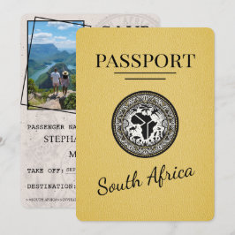 Yellow South Africa Passport Save The Date