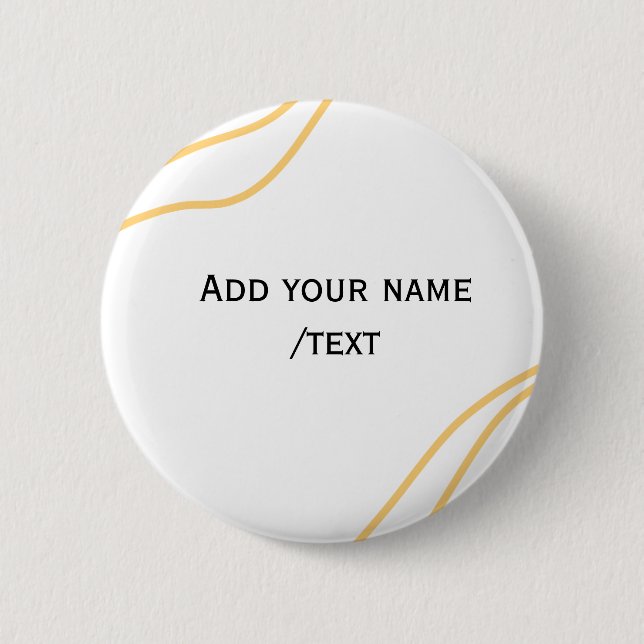 Yellow Spanish border name message text lines  Button (Vorderseite)