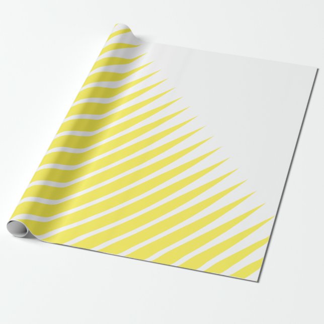 Yellow Spikes Leaf Patterns Art Weihnachtsfeiertag Geschenkpapier (Ungerollt)