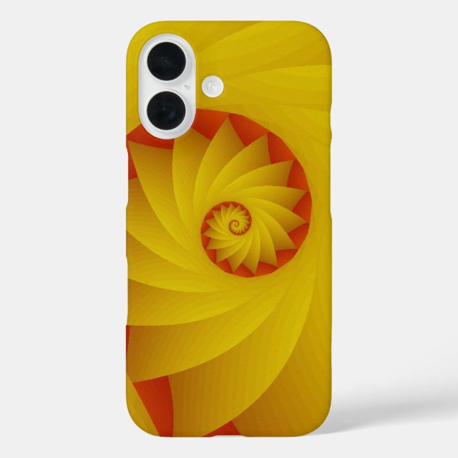 Yellow Spiral abstrakt Handy Gehäuse iPhone 16 Hülle (Rückseite)