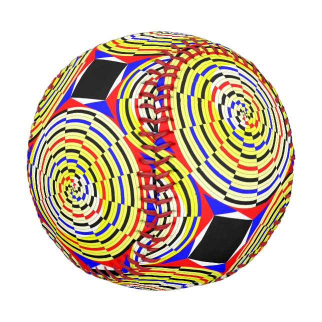 Yellow Spirals von Kenneth Yoncich Baseball (Schrägansicht)