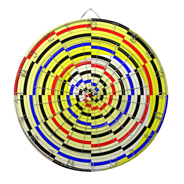 Yellow Spirals von Kenneth Yoncich Dartscheibe (vorne)