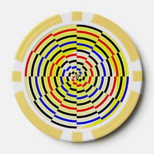 Yellow Spirals von Kenneth Yoncich Pokerchips