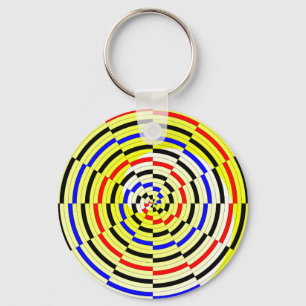 Yellow Spirals von Kenneth Yoncich Schlüsselanhänger