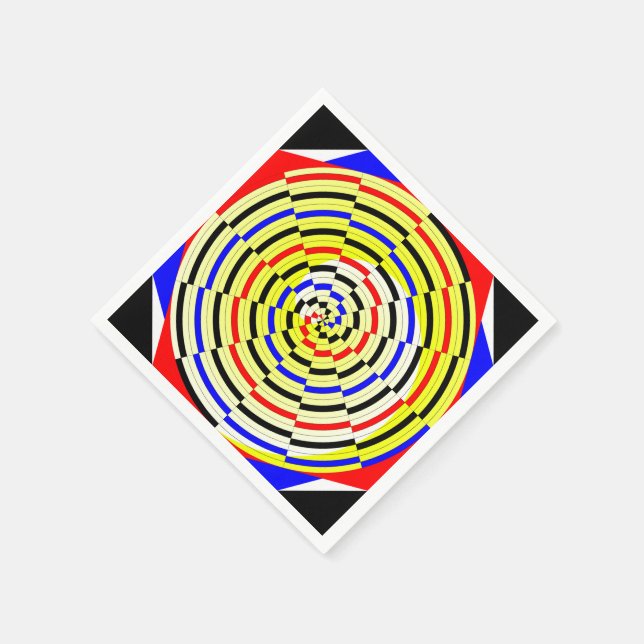 Yellow Spirals von Kenneth Yoncich Serviette (Ecke)