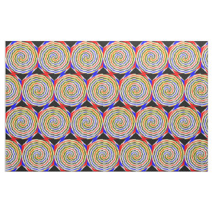 Yellow Spirals von Kenneth Yoncich Stoff