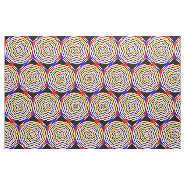 Yellow Spirals von Kenneth Yoncich Stoff (Fat Quarter (45,7 x 55,9 cm))