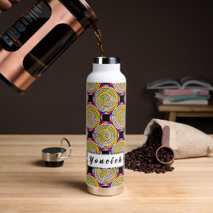 Yellow Spirals von Kenneth Yoncich Trinkflasche