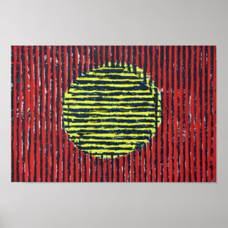 Yellow Spot moderne, abstrait, affiche d'art