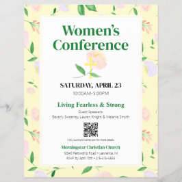 Yellow Spring Floral Women's Conference Flyer