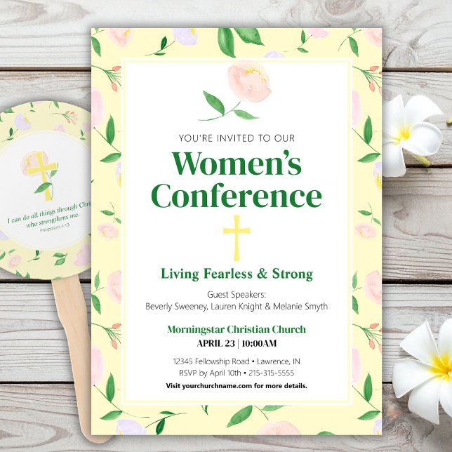 Yellow Spring Floral Women's Conference Invitation Einladung (Von Creator hochgeladen)