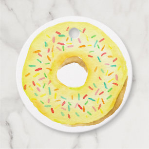 Yellow Sprinkle Donut Geburtstagsparty Danke Geschenkanhänger