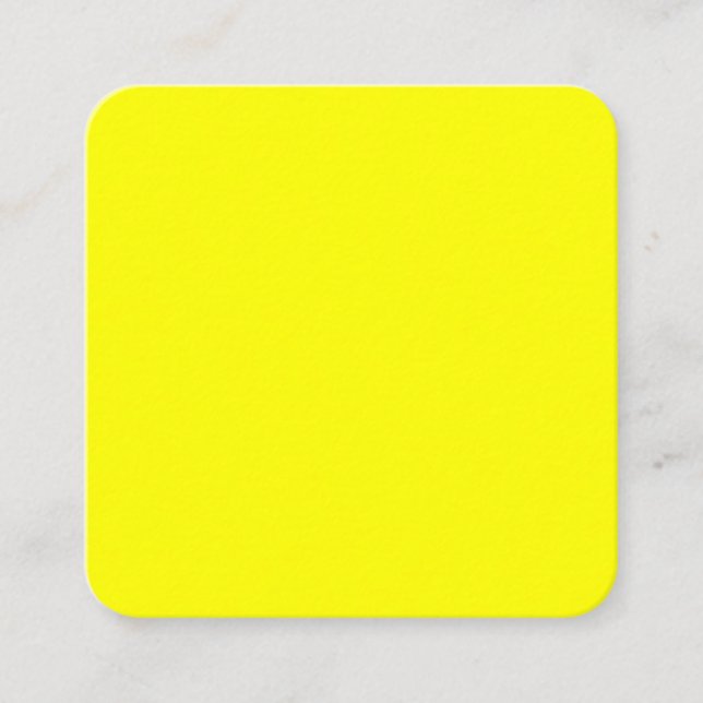 Yellow Square-Visitenkarte Quadratische Visitenkarte (Vorderseite)