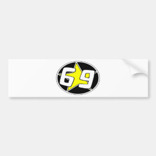 Yellow Star 69 Autoaufkleber